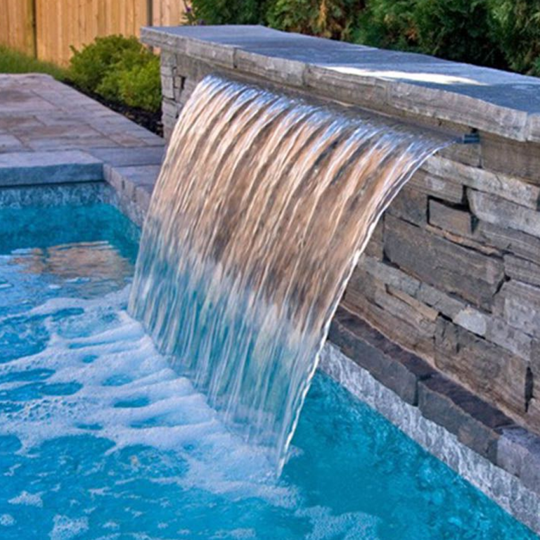 acabados para piscinas - cascadas